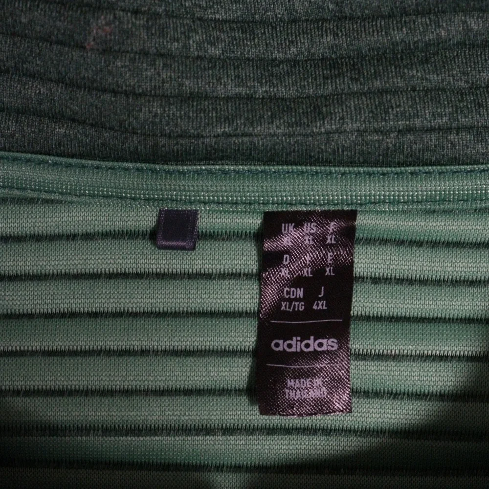 Adidas Quarter Zip Pullover Textured Performance Golf Green Men XL NWOT